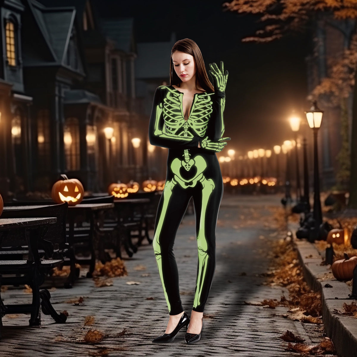 Glow-In-The-Dark Skeleton Costume