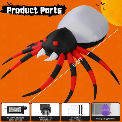 5FT Inflatable Halloween Spider