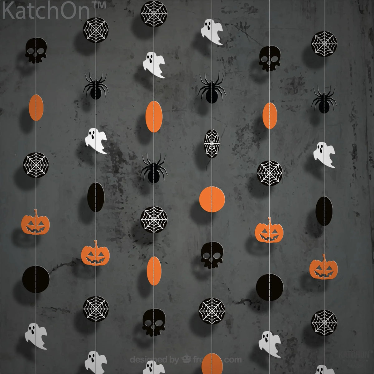Orange & Black Halloween Garland