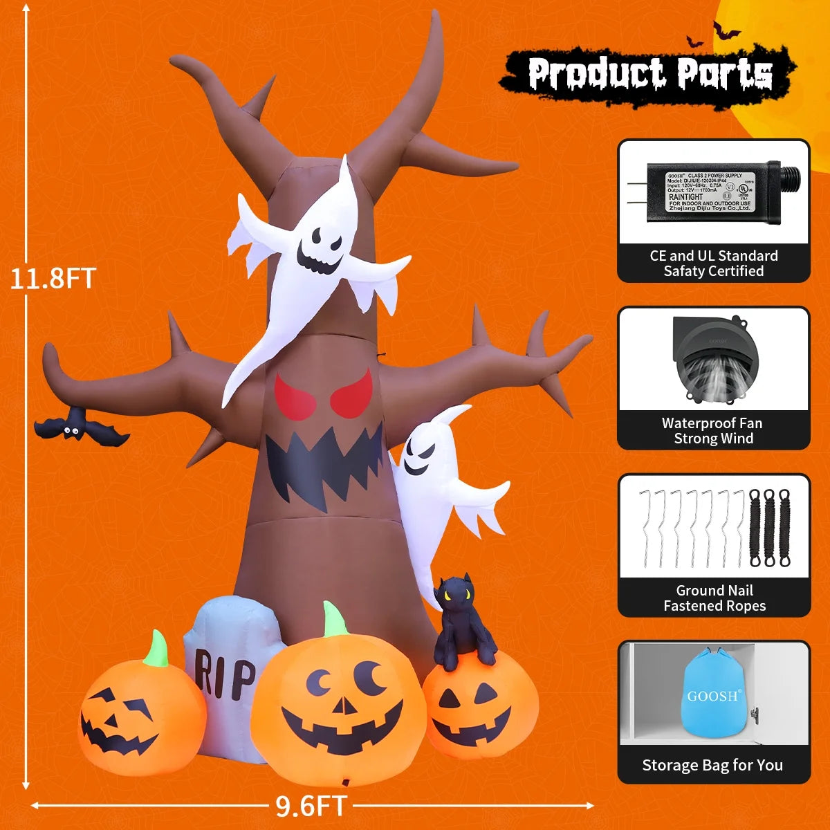 11.8FT Inflatable Halloween Tree