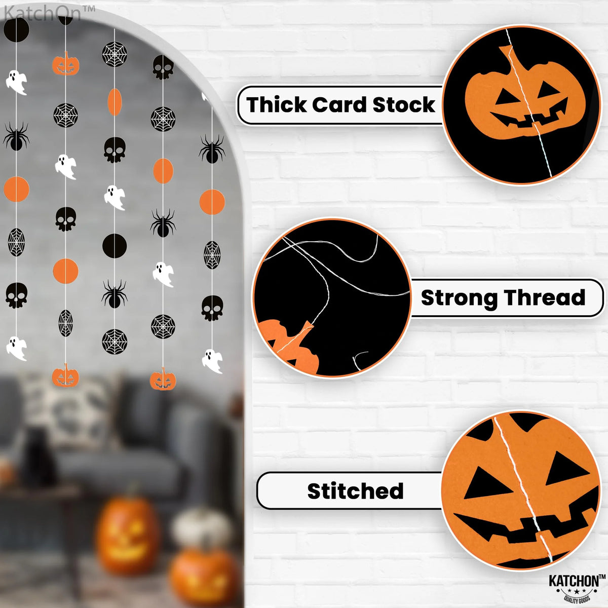 Orange & Black Halloween Garland
