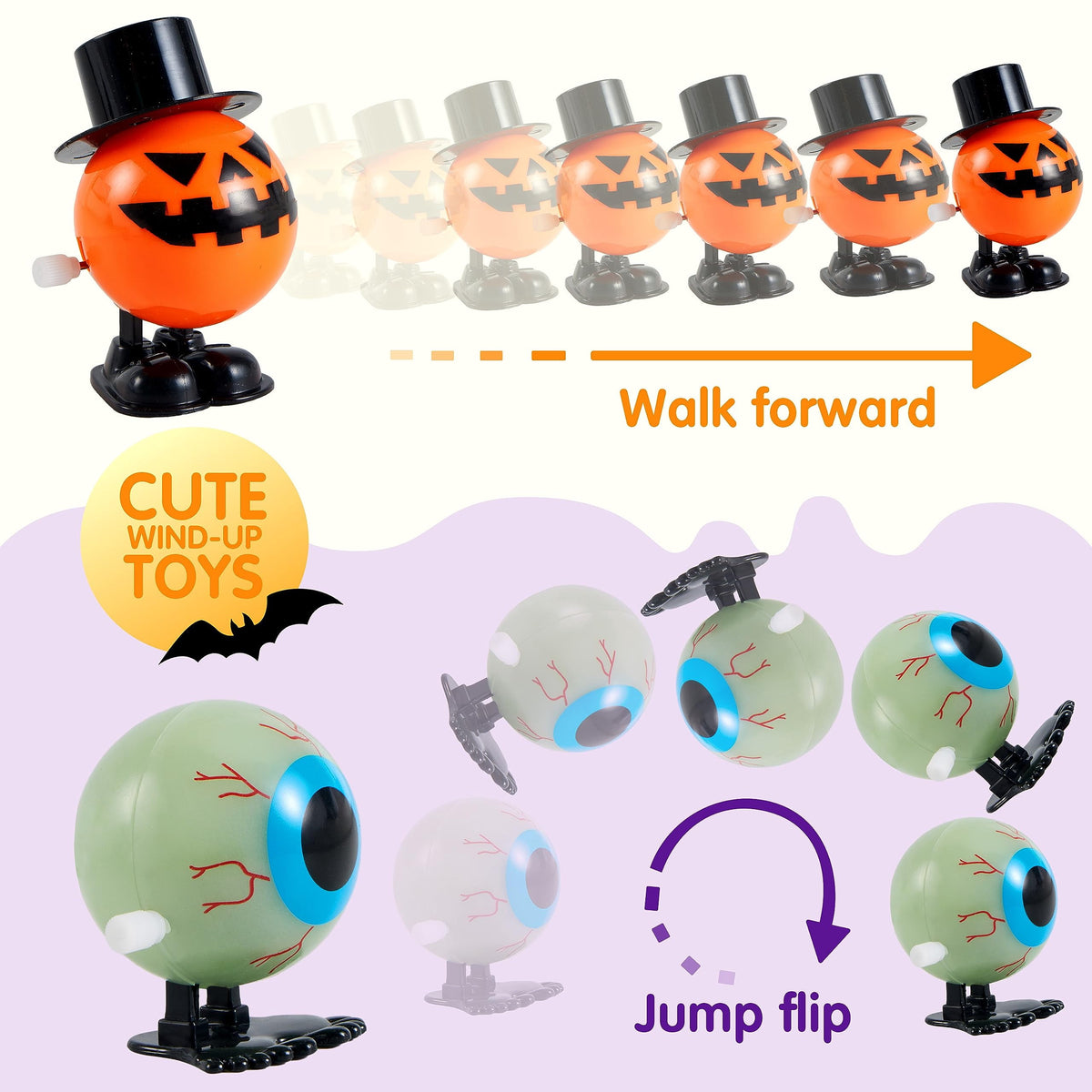Joyfy Halloween Wind-Up Toys (12Pc)