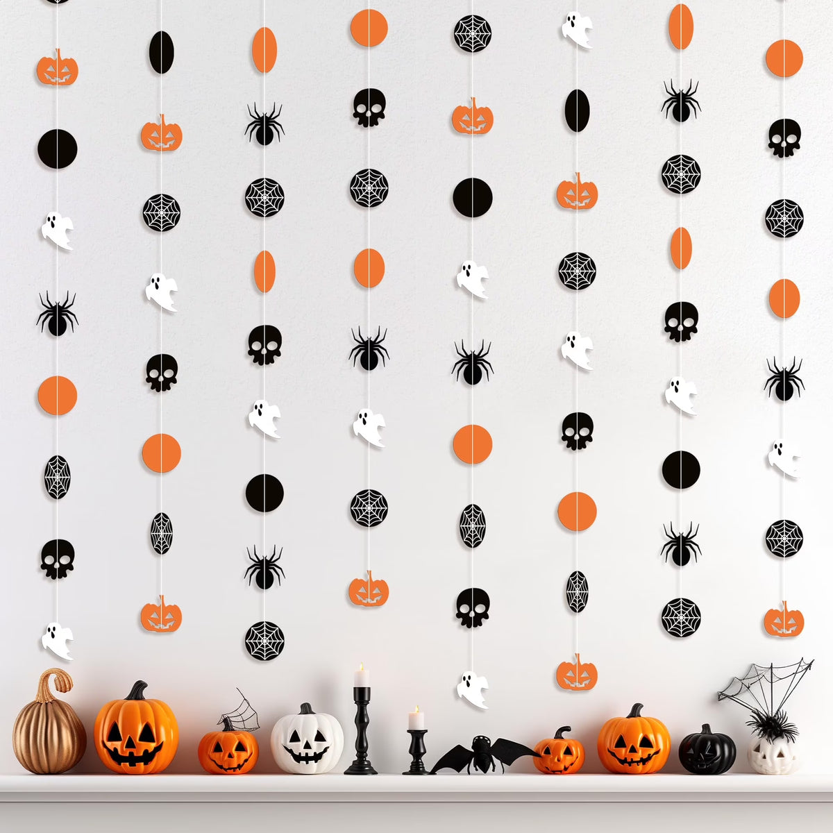 Orange & Black Halloween Garland