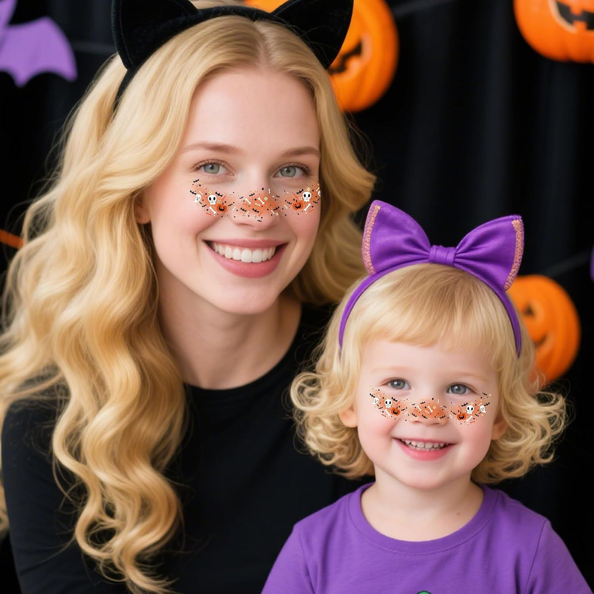 Bat & Freckle Face Tattoos (9-Pack)