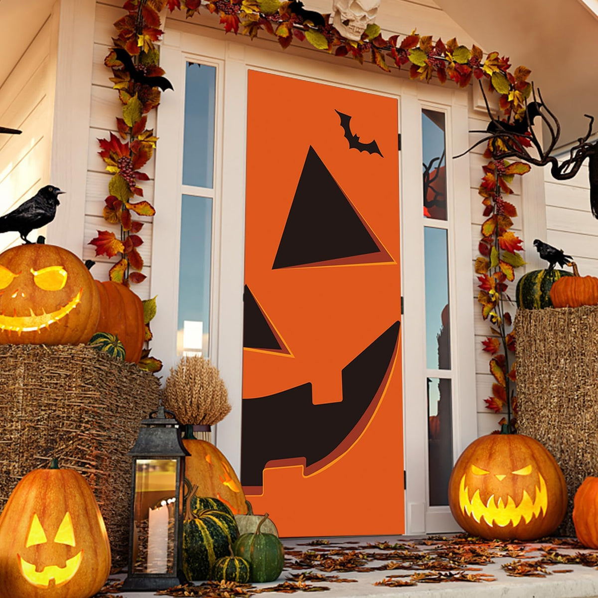 Halloween Pumpkin Door Cover