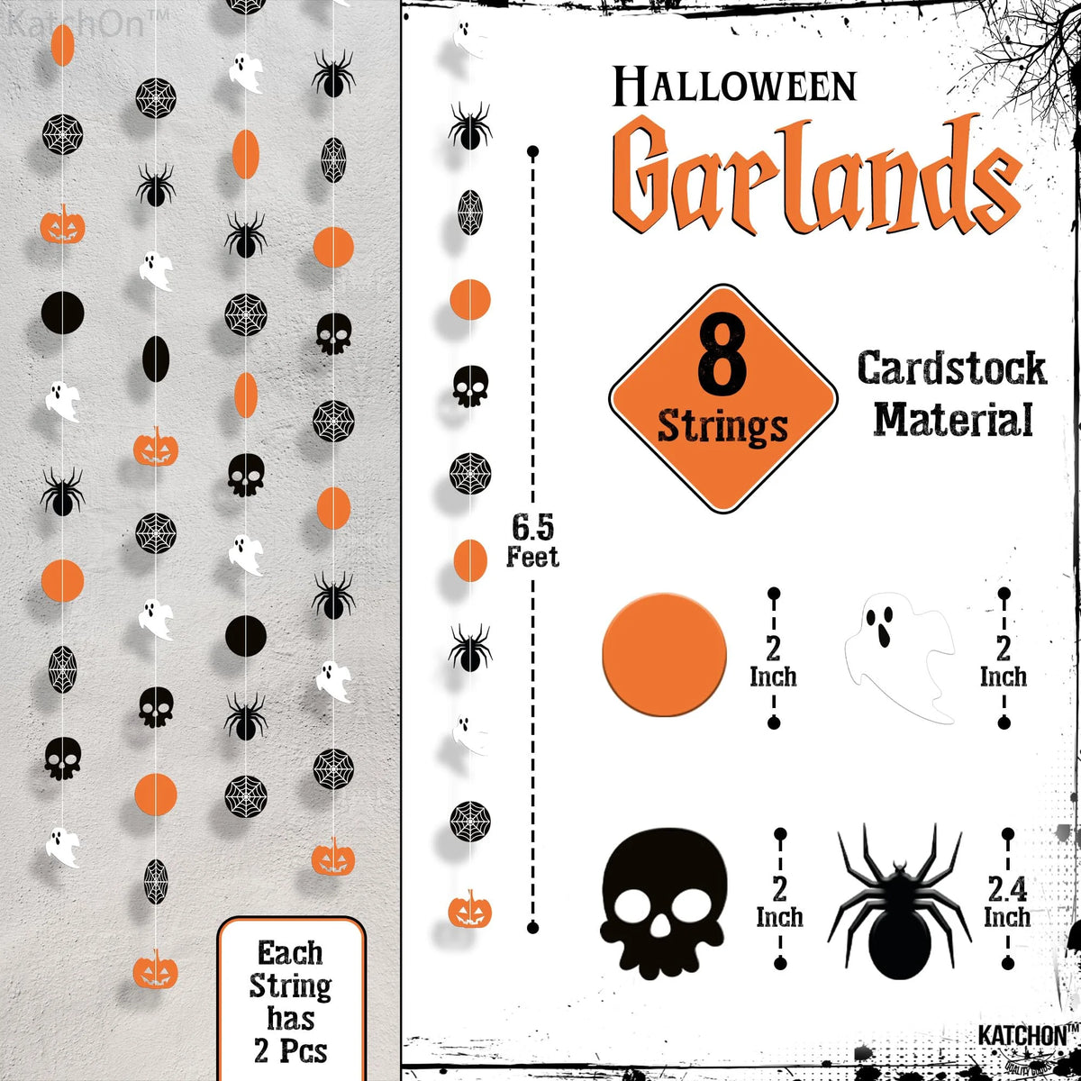 Orange & Black Halloween Garland