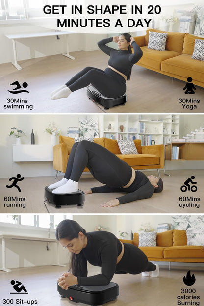 Power Waver Vibration Plate - Whole Body Vibration Platform, 330Lbs Capacity, Lymphatic Drainage & Weight Loss Support